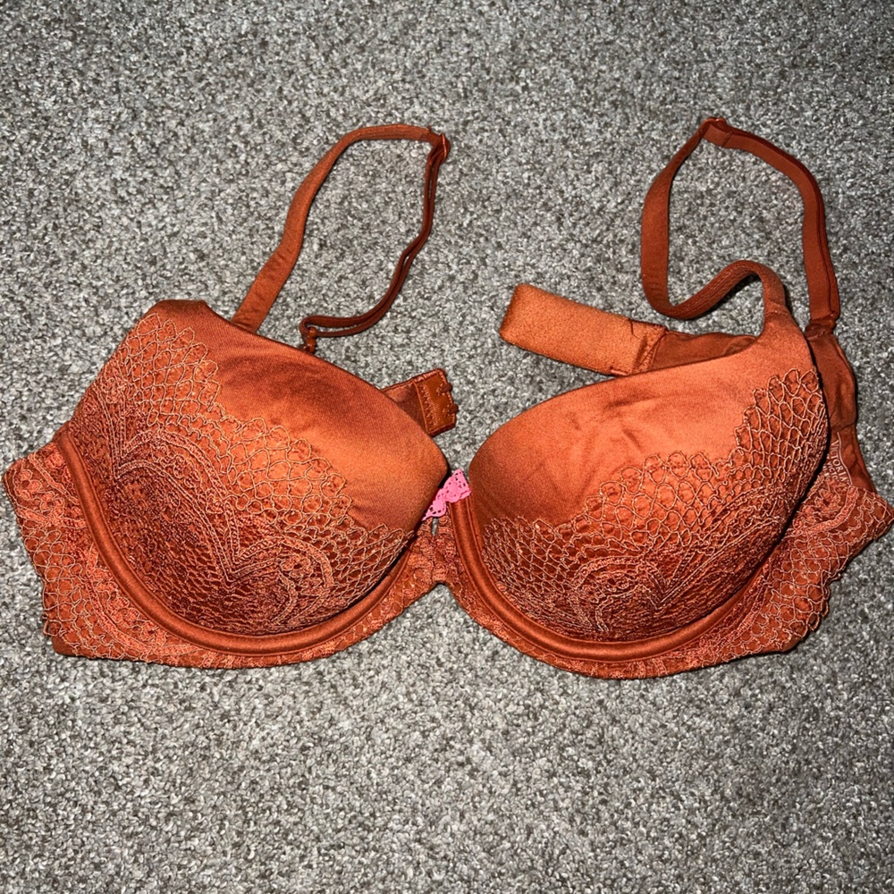 Victoria's Secret Orange Lace Bra